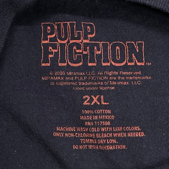 Pulp Fiction Movie Title Graphic T Shirt Mens 2XL Black Quentin Tarantino Film - Picture 7 of 7